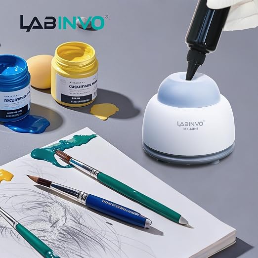 Mini Vortex Paint Mixer, Lab Vortex Shakers with Touch Function, Lab Vortexer for Gel Polish, Eyelash Adhesives and Test Tubes Vortex Mixing, IN-MXMN001