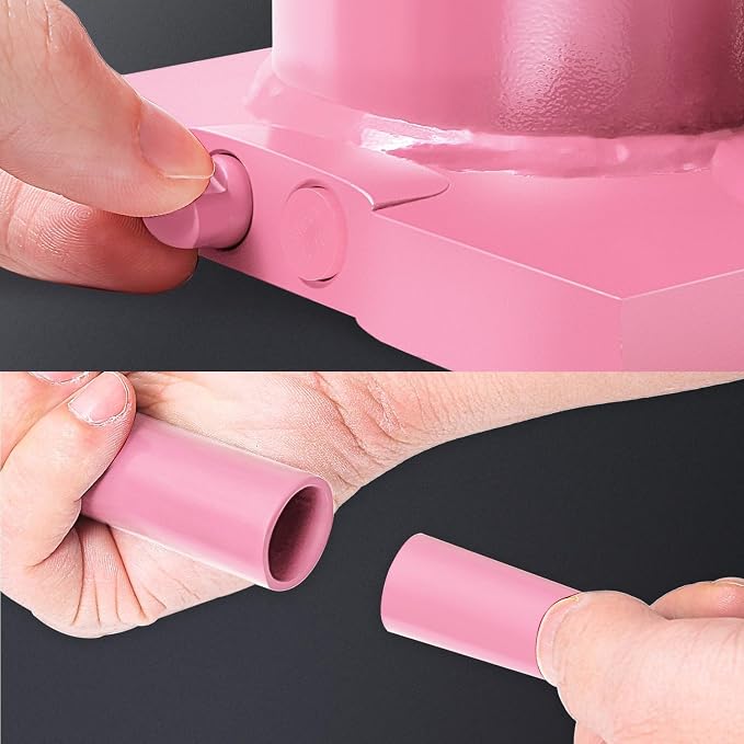 DNA Motoring 6 tons / 13228 lbs Lifting Automotive Welded Hydraulic Bottle Jack for Repair Vehicle, Pickup, Truck, w/Manual Handle, Pink, TOOLS-00355-PK