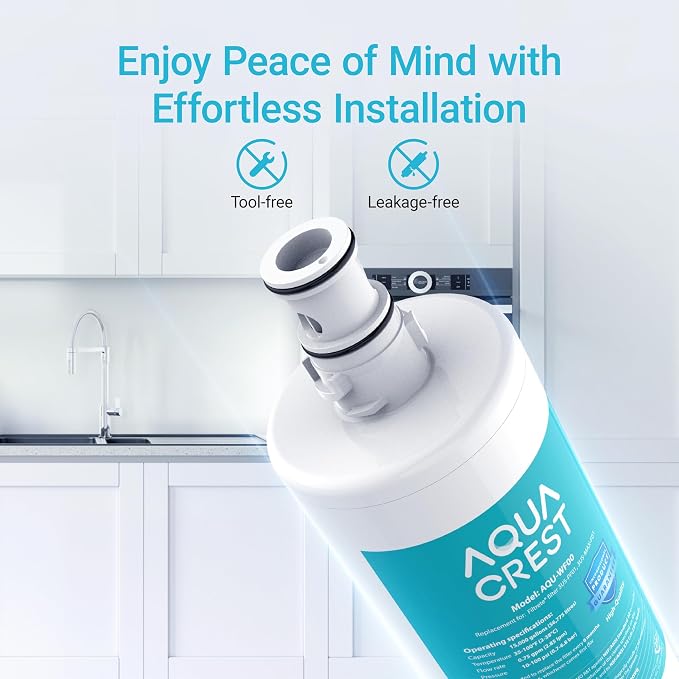 AQUA CREST 3US-PF01 Under Sink Water Filter, Replacement for Advanced Filtrete® 3US-PF01, 3US-MAX-F01 Water Filter, Delta RP78702, Manitowoc K-00337, K-00338, HF20 HF25 HF27, NSF 42 Certified, 3 Pack