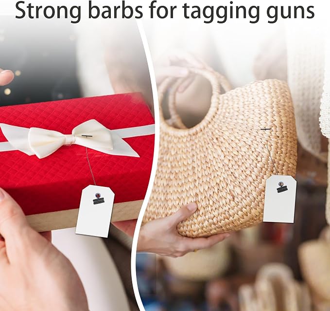 Perco 20,000 Pieces 50mm [2 Inches] Regular Black Plastic Tag Barbs T Mould Attachments - Fits Well with Standard Tagging Gun Suitable for Clothing Price Tags and Labels that Works Great