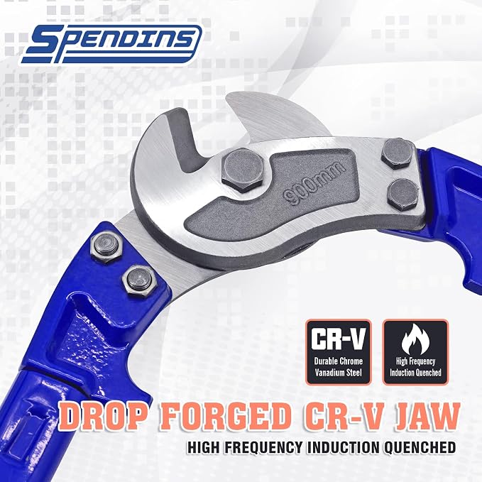 36” Heavy Duty Wire Rope Cutter,Steel Wire Cutters w/Ergonomic Handle Design, Hardened Cable Cutter Cuts Up to 5/8" for Wire rope, Stainless Steel Wire, Copper and Aluminium Cables