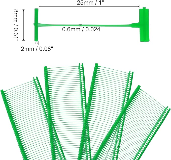 uxcell 25mm Tag Pins 1" Tagging Barbs Clothes Fasteners Tag Attachments for Clothes 5,000pcs, Green