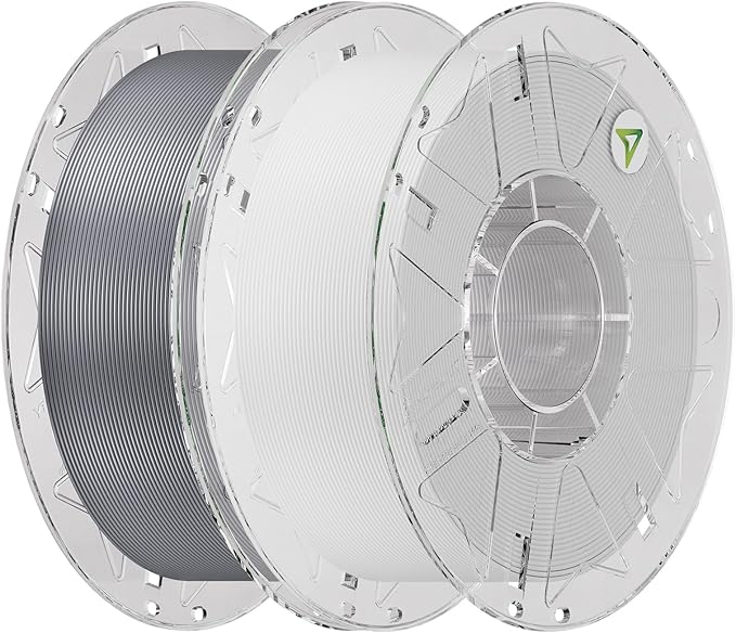 Creality Hyper PLA Filament 2 Pack, RFID 3D Printer Filament PLA 1.75mm for High Speed 30-600mm/s, Support CFS, Fits for Most 3D Printers (Grey&White)