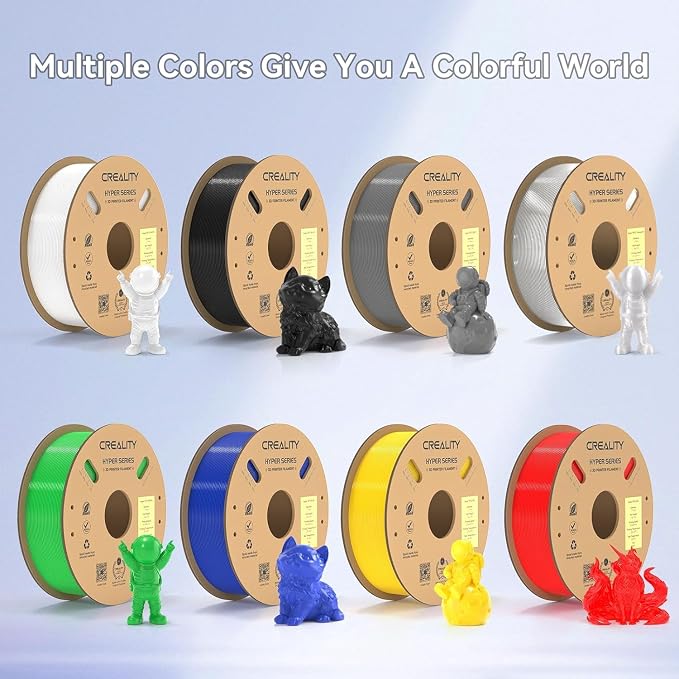 Official Creality Transparent Filament Hyper PETG Filament Clear 1.75mm, High Speed 600mm/s 3D Printer Filament PETG, 1kg(2.2lbs)/Spool, Dimensional Accuracy ± 0.05 mm