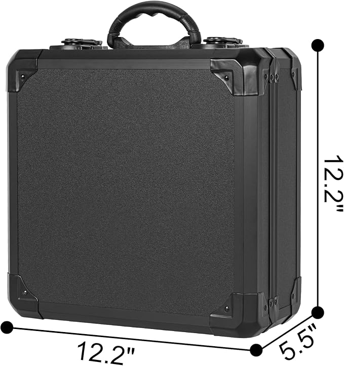 Protective Hard Case Shockproof Water-resistant with Customized DIY Foam Insert fit for Camera, Laptops, etc, 12.2 X 12.2 X 4.5-Inch