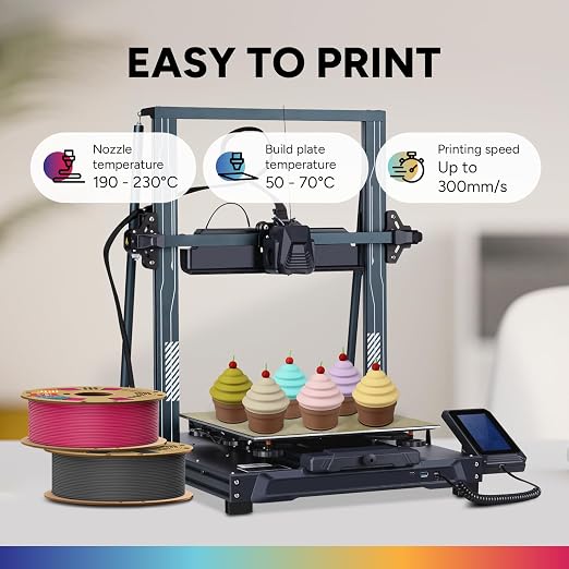 OVERTURE Matte PLA 1.75mm, Low Warp & Smooth Finish 3D Printer Filament | Frosted Matt Finish Hides Layer Lines, 1kg Spool (2.2lbs) Cardboard Spool, Fit Most FDM Printer (Matte Magenta)