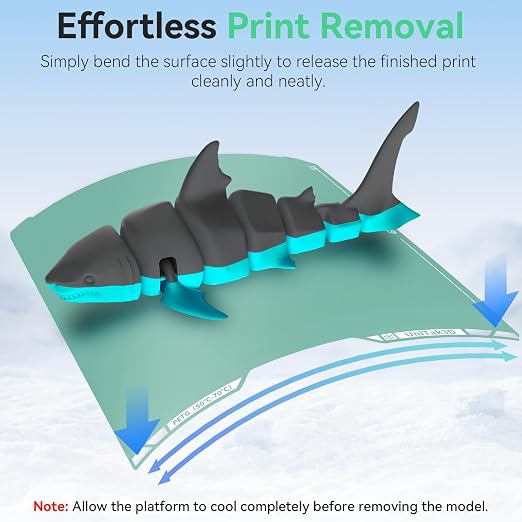 Energy-Saving H2D/H2S Cold Build Plate 355 * 346mm Double Sided Glossy+Matte Low-Temperature Strong-Adhesion Platform Compatible with Bambu Labs H2D/H2S AMS Combo 3D Printers(No Glue Required)-1PCS