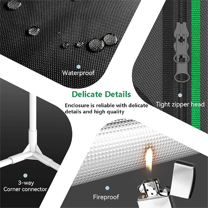 Skouphy 3D Printer Enclosure Fireproof and Dustproof Tent Constant Temperature Protective Cover Room for Ender 3V2/Ender 3V2 Neo/Ender 3S1/Ender 3Pro/Ender 3/Ender 3Neo 3D Printer -Small