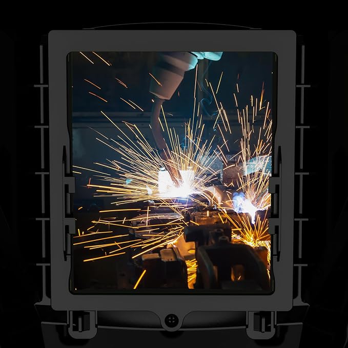 TRQWH Laser Auto Darkening Welding Helmet OD10+ 190nm-450nm&900nm-1100nm Large Viewing Laser Safety Helmet Protective Mask Eye Protection for Laser Welding/Laser Cutting/Laser Cleaning/Laser Marking