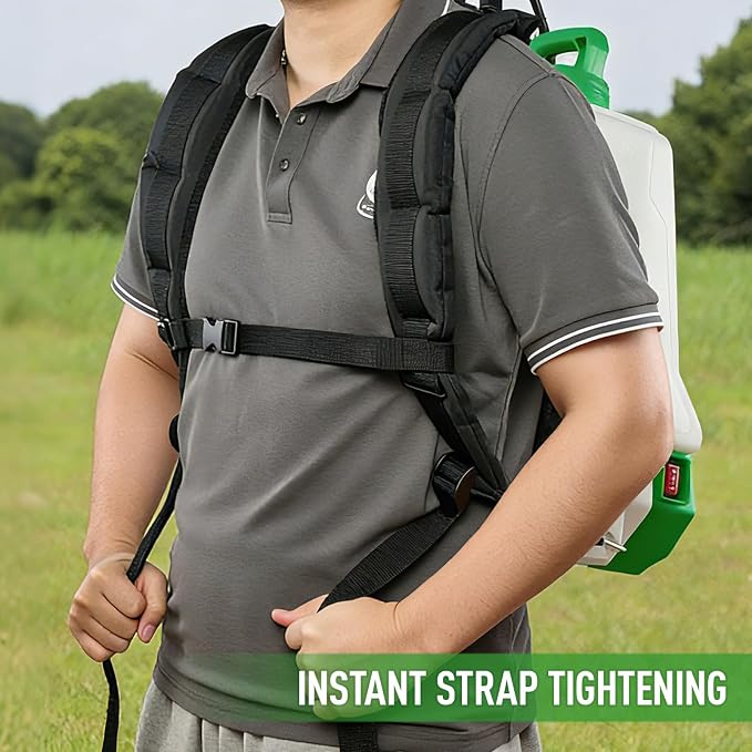 Battery Powered Backpack Sprayer 4 Gallon Battery Backpack Sprayer in Lawn and Garden with 36/65 PSI for Weed/Pest Control, Watering with A Protective Cover