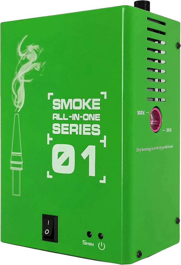 Automotive Smoke Machine - EVAP Leak Detector with Built-in Air Compressor, EVAP Service Port Adapter, OEM Approved Smoke Fluid - Model 01 – EVAP Vacuum Exhaust Smoke Detector Tools Kit - Green