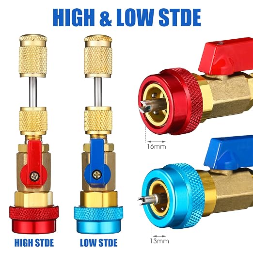 Frienda R134A R1234YF Valve Core Tool 35 Pcs Air Condition Valve Core Refrigeration Schrader 3 Pcs Remover Tool with 20 Pcs O-Ring Rubber Seal for Car(A/c R12 R22 R410 R134a R1234yf)