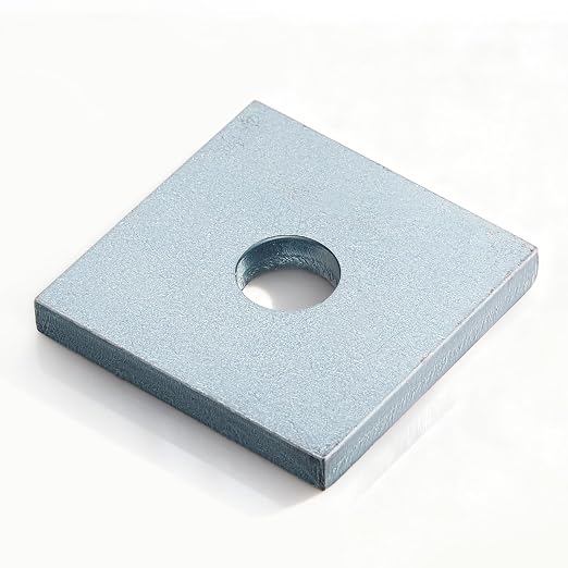 Yaocom 1 Pcs 5/8"(ID) x1/8"x3"x3" Square Washers Heavy Duty Galvanized Steel Gasket Flat Washers Nut Fastener Hardware Flat Pad (41mm)