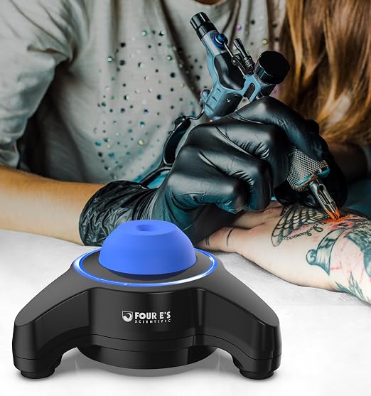 FOUR E'S SCIENTIFIC Vortex Mixer 5600rpm, Paint Shaker Touch Function, Lab Mini Vortex Mixer with an Extra Silicone Cap for Acrylic Miniature Hobby Model Paints Nail Polish Ink
