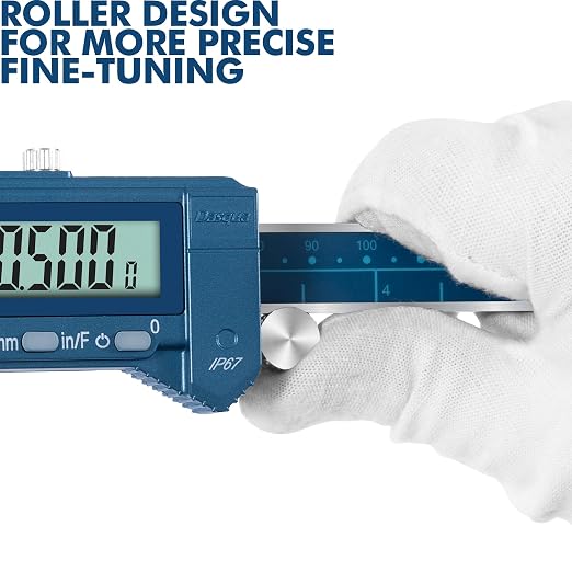 Dasqua 12”/300mm ±0.03mm/0.0015" Precision, IP67 Digital Caliper, Stainless Steel, Coolant-Proof, Inch/mm Conversion, Large LCD Display, Protective Case