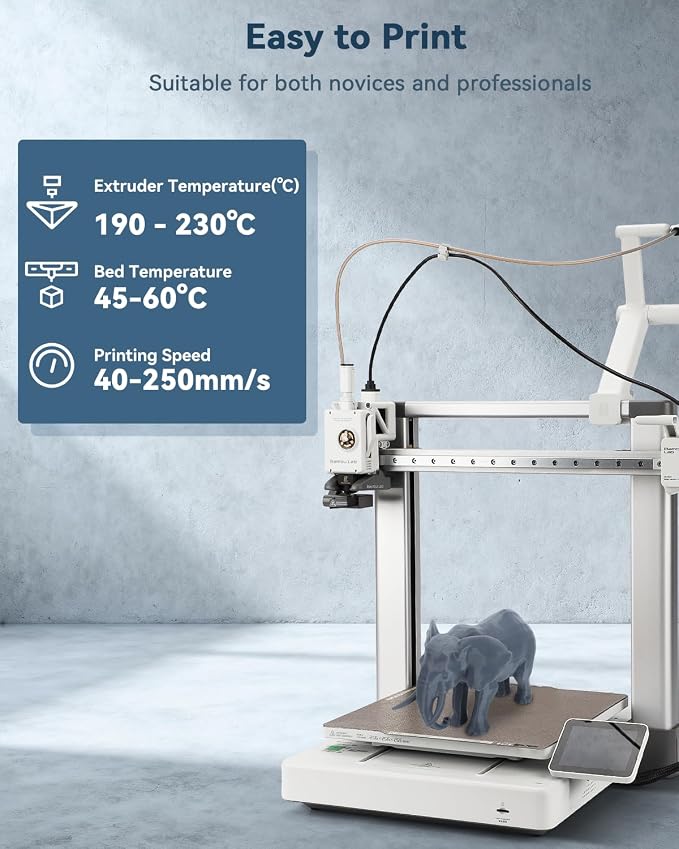 3DHoJor PLA Filament 1.75mm Grey,3D Printing Filament,1kg Cardboard Spool (2.2lbs), Fit Most FDM 3D Printer,Dimensional Accuracy +/- 0.03 mm,Odor Free, Clog Free, No Brittle Filaments