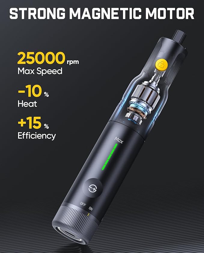 Fanttik F2 Pro Kit Cordless Rotary Tool Kit, Strong Motor, 5 Variable Speed, 25000 RPM, 44 Accessories, for 3D Printed Sanding, Polishing, Drilling, Carving, Cutting DIY Crafts in Flip-Top Case