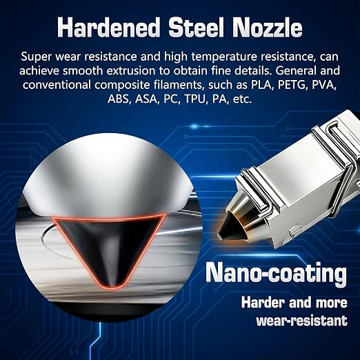 for Snapmaker U1 Nozzle 2 PCS 0.4mm U1 Hotend Full Assembled Plug&Play Ceramic Heating Block Rapid Heating Leak-Proof Design for Snapmaker U1 Extruder Kit Hardened Steel Nozzle 3D Pirnter Accessories