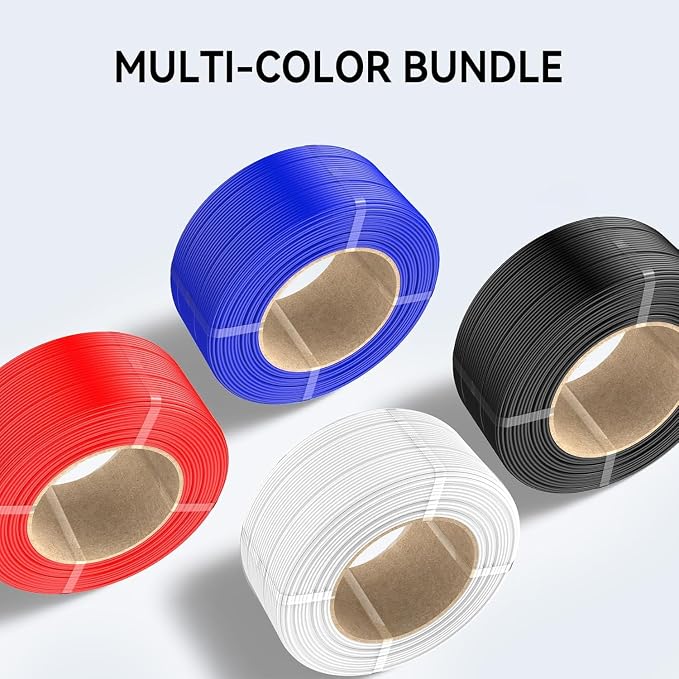 SUNLU PLA+2.0 3D Printer Filament Refill 1.75mm, 1KG Sunny Orange | High Toughness PLA+ Filament, No Spool Refill for Reusable Spools, Compatible with Bambu Lab 3D Printers, Sunny Orange