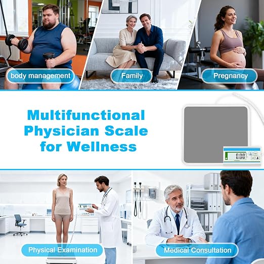 Medical Grade Floor Scale (660 lb),Professional Physician Scale with Digital Display, High Accuracy and Heavy Duty Body Scale Portable Weight Scale for Home & Hospital Use