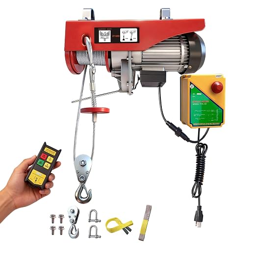 2200lbs Electric Hoist with Wireless Remote Control,110v Electric Hoist with Remote Control, 40ft/20ft Lifting Height & Motor, Lift Hoist for Factories Warehouses Construction Site Attic
