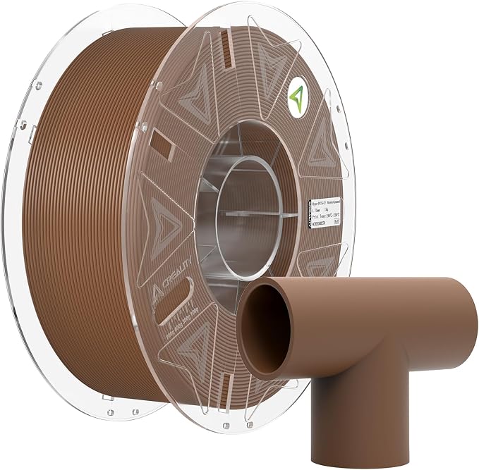 Creality Official PETG Carbon Fiber Filament 1.75mm, PETG-CF 3D Printer Filament, 300mm/s High Speed Hyper PETG-CF, Excellent Mechanical Properties, Fits for All 3D Printers, 1 KG 1 Spool Coffee