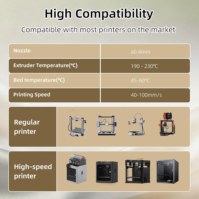 3DHoJor Silk Gold PLA Filament 1.75mm, PLA Filament 1.75mm Silk Shiny 3D Printer Filament, 1kg Cardboard Spool (2.2lbs), Dimensional Accuracy +/- 0.03 mm, Fit Most FDM Printer