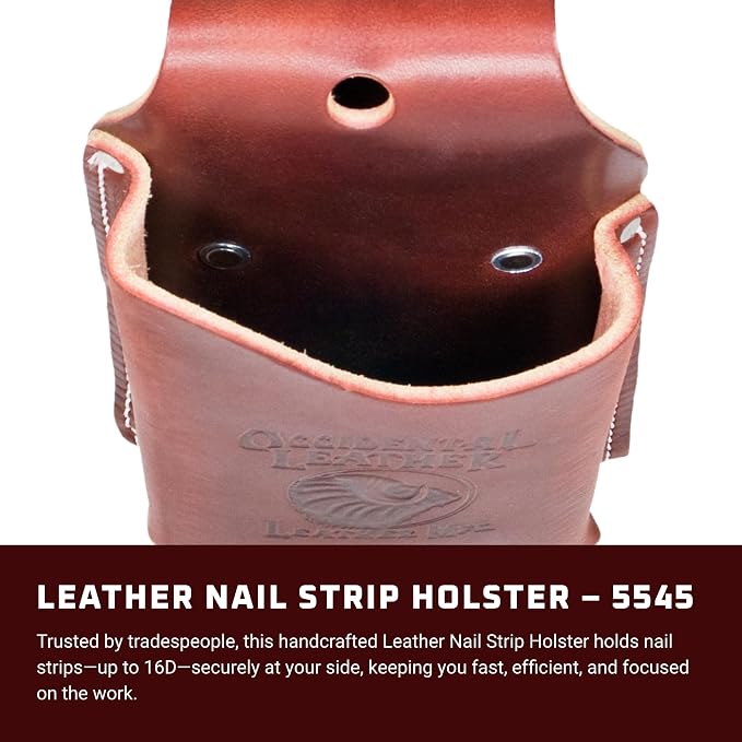 Occidental Leather Nail Strip Holster - Holds Up to 8 Racks of Nail Strips - Made in USA