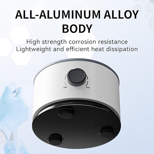 High Speed Vortex Mixer 4000rpm Portable Lab Shaker with Brushless DC Motor & All-Metal Aluminum Body Touch Function Variable Speed Mixer for Test Tubes Paint Nail Polish 50ml Capacity