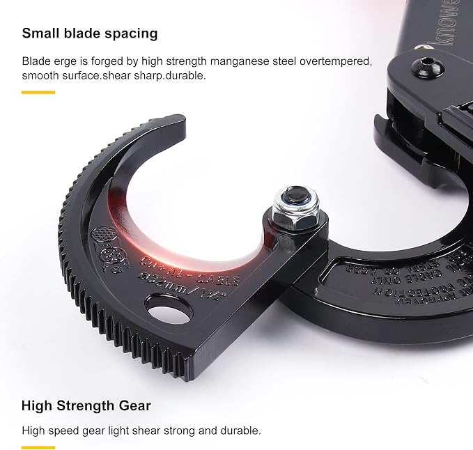 Knoweasy Cable Cutter and Ratchet Wire Cutter Works for Aluminum and Multi-core Cables up to 240mm²