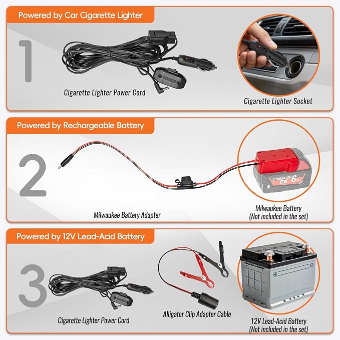 24V 85GPH Fuel Transfer Pump Set with Patented Pulley Lead Pipe & Battery Adapter, Compatible with Milwaukee M18 Battery, for Vehicles, Boats(85GPH 24V, Pump with Red Adapter)