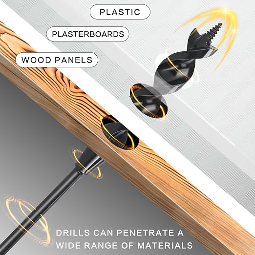Flexible Drill Bit for Wire Pulling with Guide Ball Kit,1/2 in. x (4.5 FT) 54 in. Long Flex Drill Bits for Wood,Auger Head Installer Drill Bit, Fish Bit for Pulling Wires in Walls
