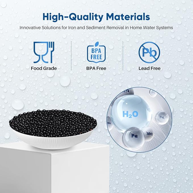 PUREPLUS 10" x 4.5" Whole House Iron Reducing Sediment Filter Compound for Well/TAP Water-Compatible with GE FXHTC, GXWH40L, GXWH35F, GNWH38S, Culligan RFC-BBSA, WRC25HD, Pentek RFC-BB,4Pack
