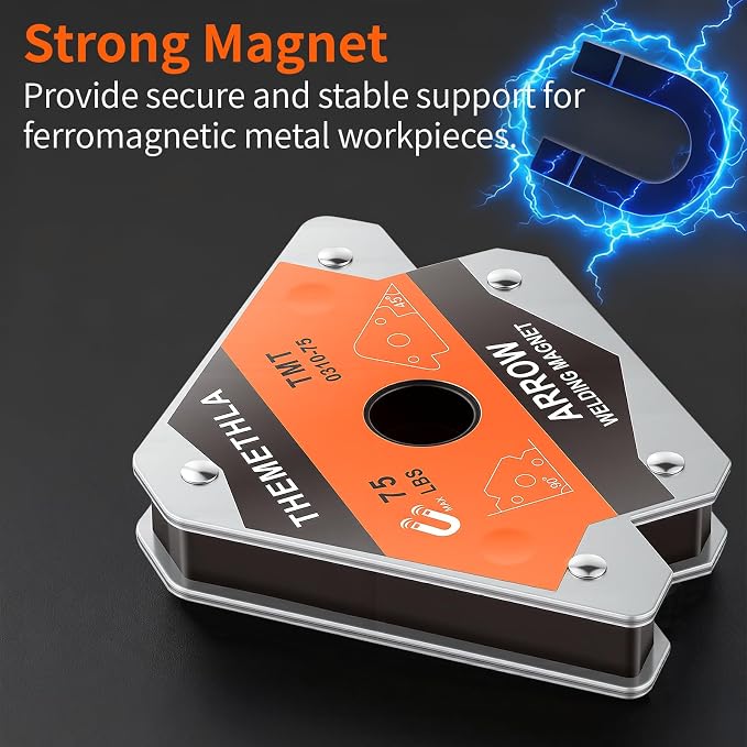 Welding Magnets 75 LBs-2 Pieces Magnetic Welding Holder Set, Holding Power Welding Accessories