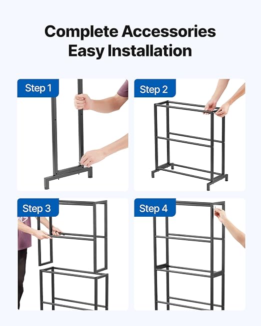 VEVOR 3D Printer Filament Storage Rack, 5 Tier Heavy Duty Storage Shelves for 3D Printing Filaments, Filament Spool Holders Racks for 3D Printing Studio, Home Studio, Office, Workshop (Shelf Only)