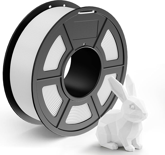 TECBEARS PLA Filament 1.75mm, Neatly Wound 3D Printer Filament, Dimensional Accuracy +/- 0.02 mm, 1Kg Spool(2.2 lbs), Fits for Most FDM 3D Printers, White