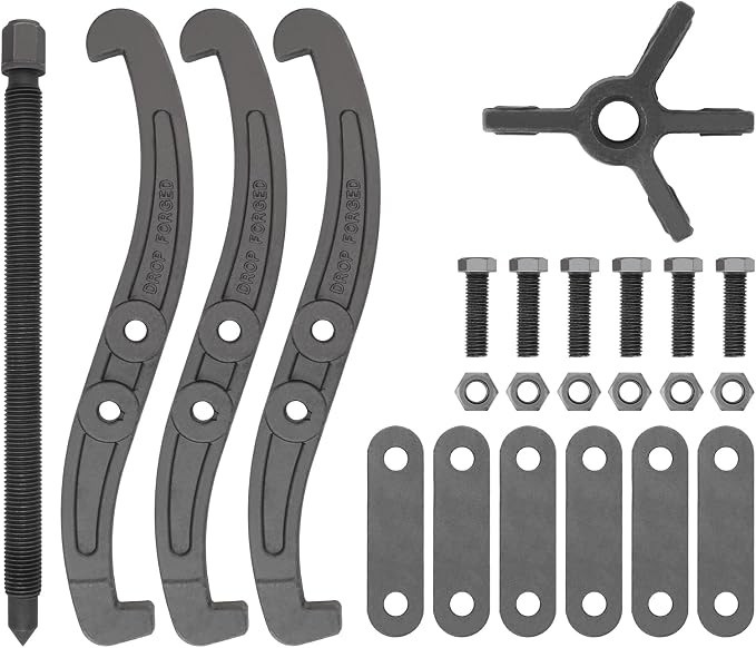 ChgImposs 14 Inch 2 Jaw / 3 Jaw Gear Puller, Multifunction Standard Carbon Steel Bearing Puller with 4 Single Hole Claw Pullers for Car/Mechanical Repairing