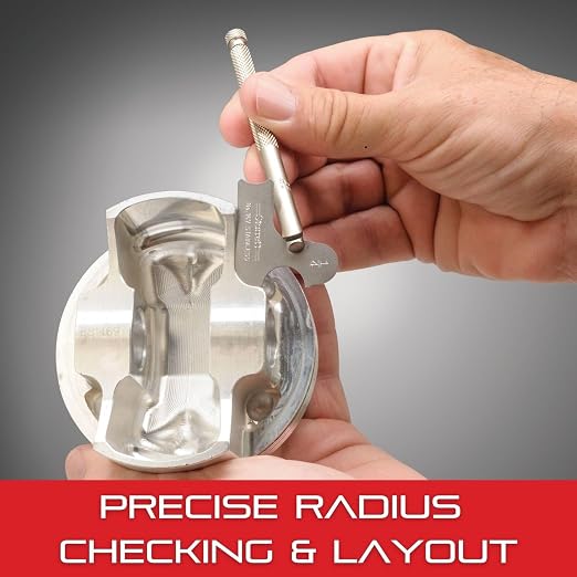 Starrett Individual Radius Gage for Both Convex and Concave Radii - Ideal for Carpenters and Constructions - Stainless Steel, 1/4" Radius Gage, Inch Reading - 167-1/4