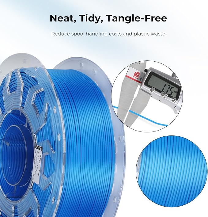 Creality PLA Filament 1.75mm Fluorescent Orange, 3D Printer Filament 1kg (2.2lbs) Spool, High Toughness & Warp-Free, Dimensional Precision ±0.03mm, Printing Filament for All FDM 3D Printers
