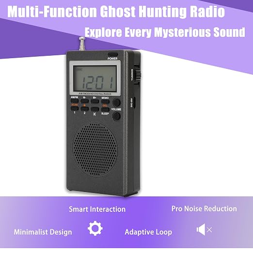 8 Pcs Ghost Hunting Kit with 1 EMF Meter,1 EVP Recorder,1 Spirit Box,1 UV Light,3 LED Light up Cat Balls & 1 Carrying Case