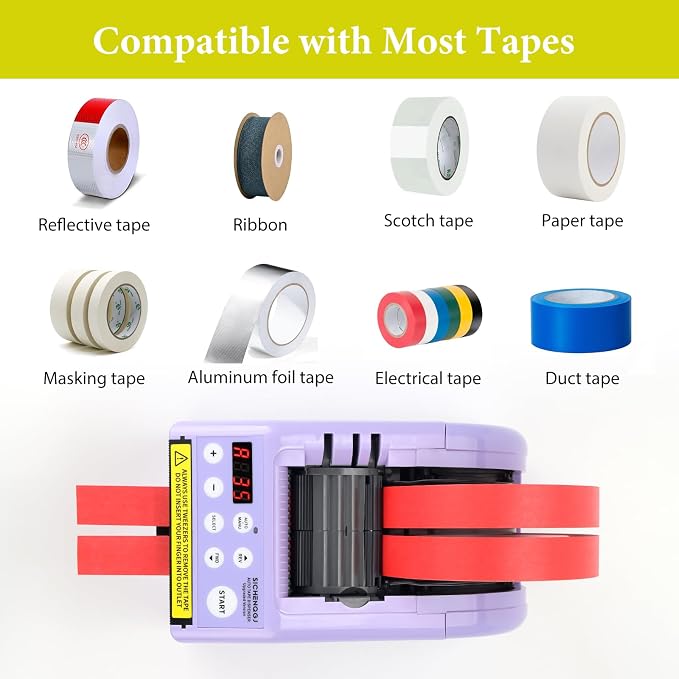 Upgraded Ribbon Cutting Machine, Automatic Tape Dispenser,5-999 mm Length Precision Cutting, for Shopping malls, Schools, Restaurants, Factories, Warehouses, and Home use