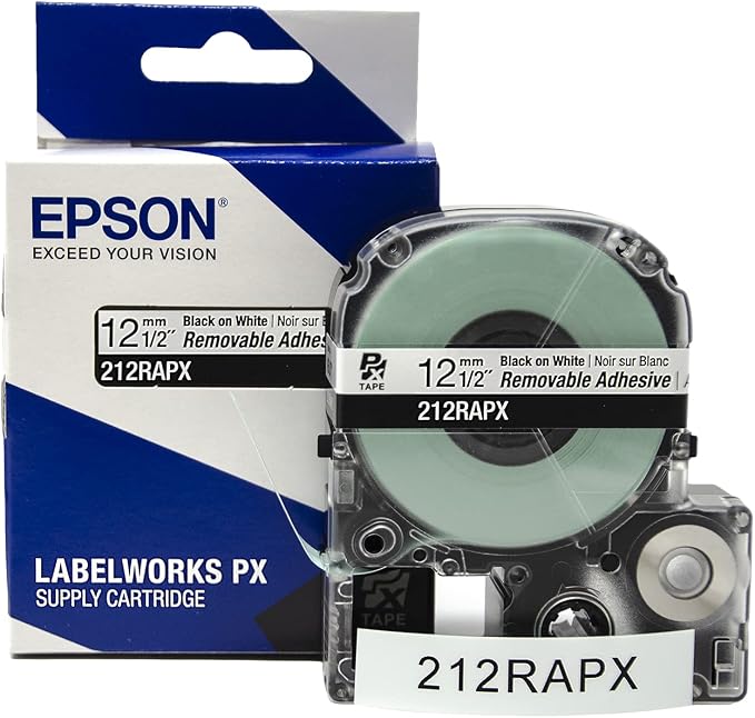 LABELWORKS Mother's Helper Labeling Bundling - LW-PX300 Industrial Label Maker, Portable Handheld Label Printer (Lite Kit) and PET (polyester) Tape Cartridge, Black on White Label Maker Tape, Removabl