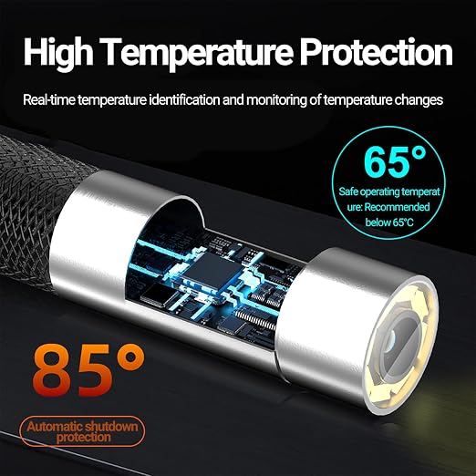 Two-Way Articulating Borescope with LED Light, Industrial Endoscope Camera with Articulated Probe, 4.3'' Screen, Scope Inspection Camera for Automotive Engine Inspect (6.5mm Probe)