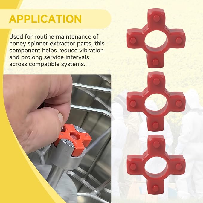 (6-Pack PT-BE-BU01 Honey Extractor Plastic Bushing Connector for 2-4 Frame Electric Honey Extractor Replacement Parts