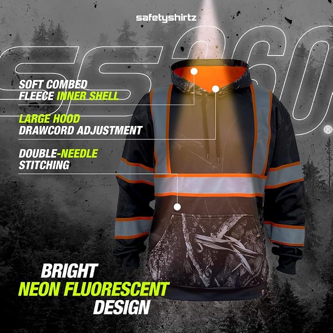 SafetyShirtz SS360 ANSI Class 3 Type R Graphic Hoodie