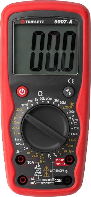 Triplett 9007A High Performance 2000 Count Digital Multimeter with Certificate of Calibration to NIST