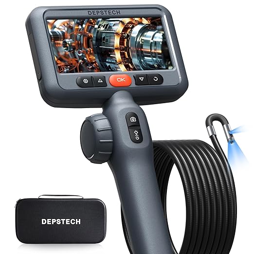DEPSTECH DS650 10FT Dual Lens Articulating Endoscope & DEPSTECH DS620 Triple Lens 50ft Sewer Camera