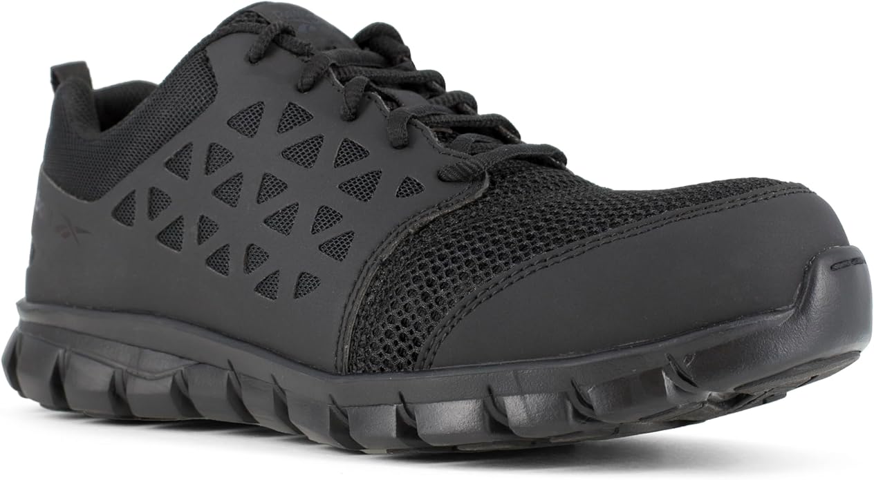 Reebok Mens Rb409 Sublite Cushion Work Safety Athletic Composite Toe Shoe Black