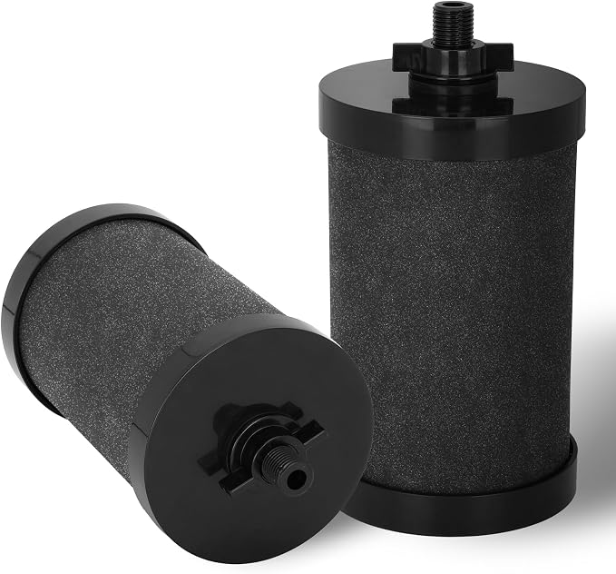 2387 Pro Black Filter, NSF/ANSI 42 Certified for Alexapure 2387 Pro Filter Replacement, 5,000 Gallon Throughput Capacity Compatible with Alexapure Water Filtration System - 2 Pack Black