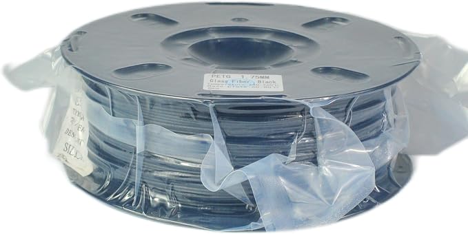 RANKI Glass Fiber Petg Filament 1.75mm 1KG, Outdoor Use Tough Glass Fiber PETG 3D Printer Filament, High Temperature Resistance, 1 KG Spool, (Black)